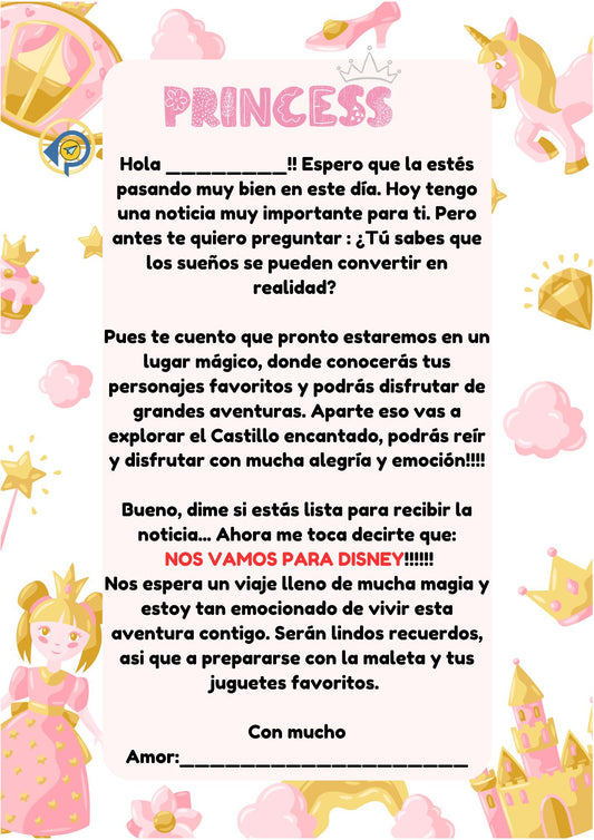 Carta Sorpresa Disney